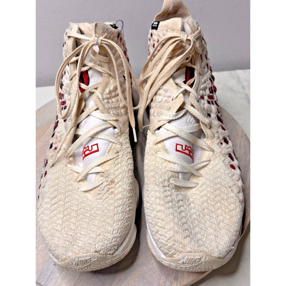 Nike LeBron 17 “Red Carpet” White/Red Knitposite Basketball Shoes Size 17 Rare - Picture 3 of 8